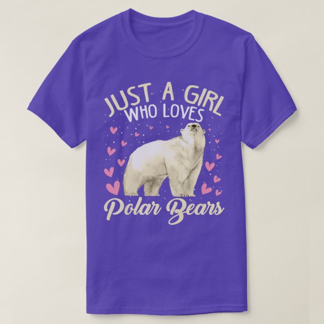 Bara en flicka som Kärlek Polar bär Polar Bear Gif T Shirt (Design framsida)