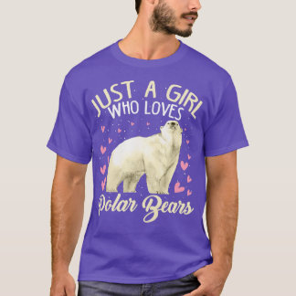 Bara en flicka som Kärlek Polar bär Polar Bear Gif T Shirt