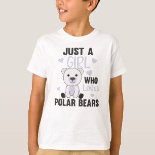 Bara en flicka som Kärlek Polar Bears - Cute Polar T Shirt