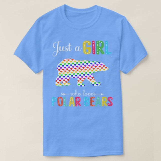 Bara en flicka som Kärlek Polar föder Kärlek Mönst T Shirt (Design framsida)