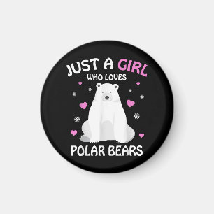 Bara en flicka som Kärlek Polar ger skon Polar Bea Magnet