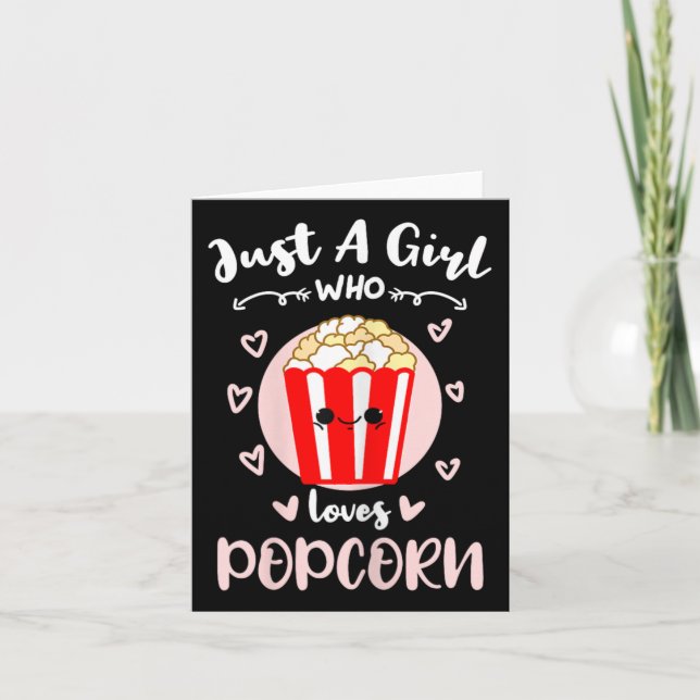 Bara en flicka som Kärlek Popcorn Kort (Framsida)