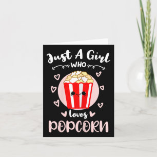 Bara en flicka som Kärlek Popcorn Kort