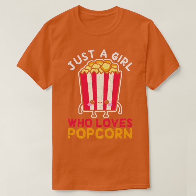 Bara en flicka som Kärlek Popcorn T Shirt (Design framsida)