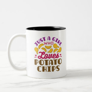 Bara en flicka som Kärlek Potato Chip Snack Food Två-Tonad Mugg