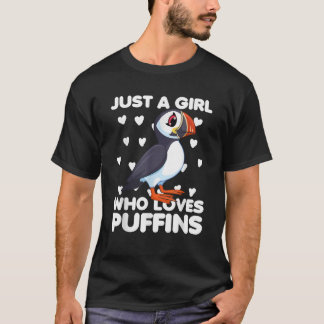 Bara en flicka som Kärlek Puffins T Shirt