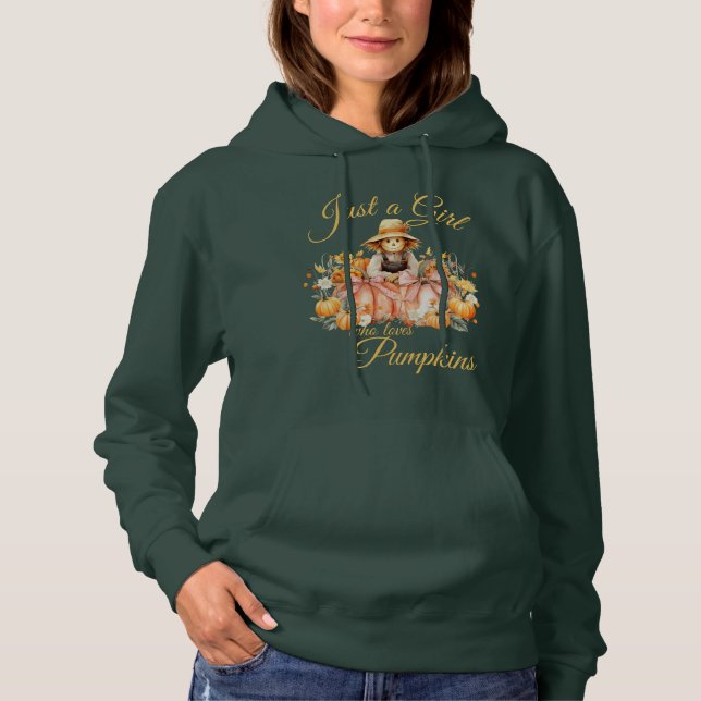 "Bara en flicka som kärlek Pumpkins" T Shirt (Framsida)