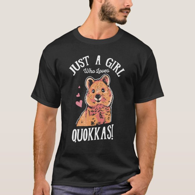 Bara en flicka som Kärlek Quokkas Aussie Wildlife  T Shirt (Framsida)