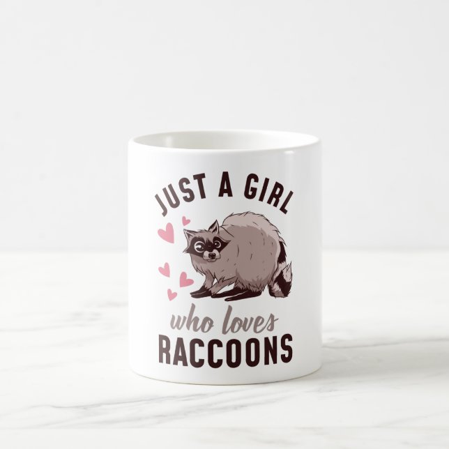 Bara en flicka som Kärlek Raccoons Kaffemugg (Center)