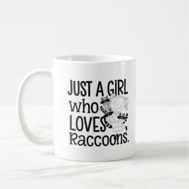 Bara en flicka som Kärlek Raccoons söta design Kaffemugg