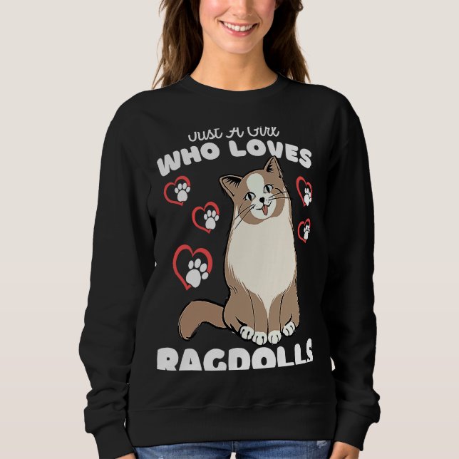 Bara en flicka som Kärlek Ragdolls Cute Kitten Kid T Shirt (Framsida)