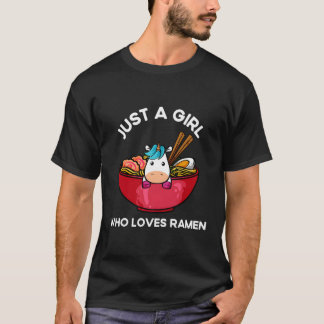 Bara en flicka som Kärlek Ramen Kawaii Anime japan T Shirt