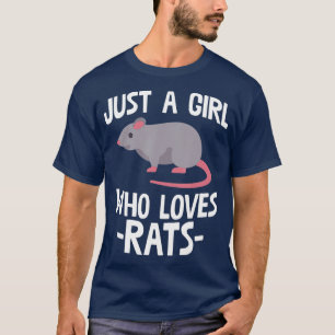 Bara en flicka som Kärlek Råttor Råtta Älskare Gif T Shirt
