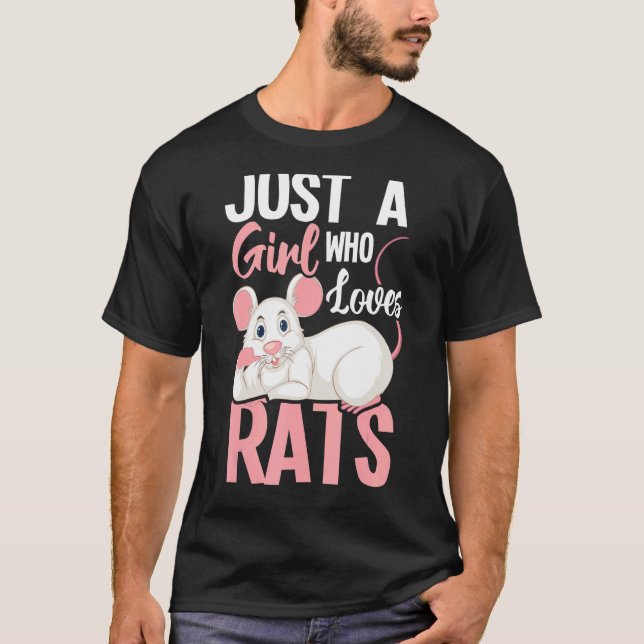 Bara en flicka som Kärlek Råttor Råtta Whisperer R T Shirt (Framsida)