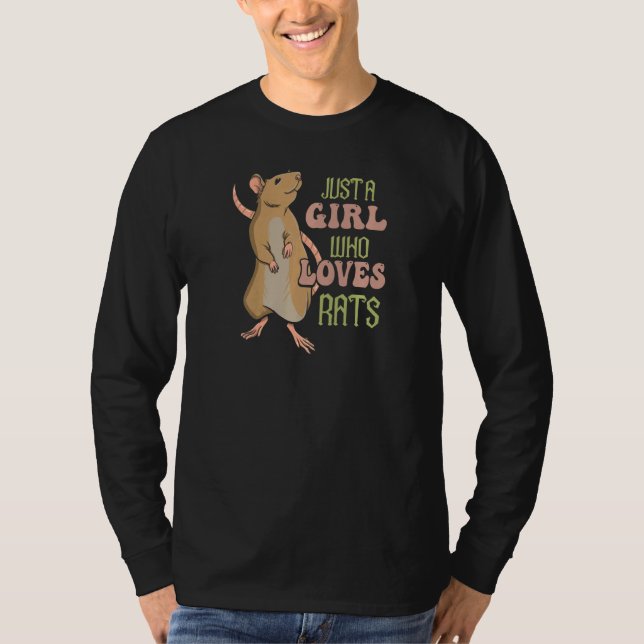 Bara en flicka som Kärlek Råttor T Shirt (Framsida)