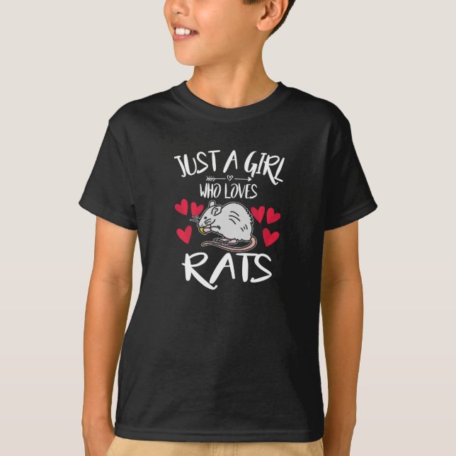 Bara en flicka som Kärlek Råttor T Shirt (Framsida)
