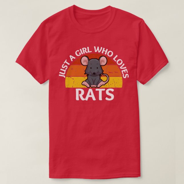 Bara en flicka som kärlek råttor t shirt (Design framsida)