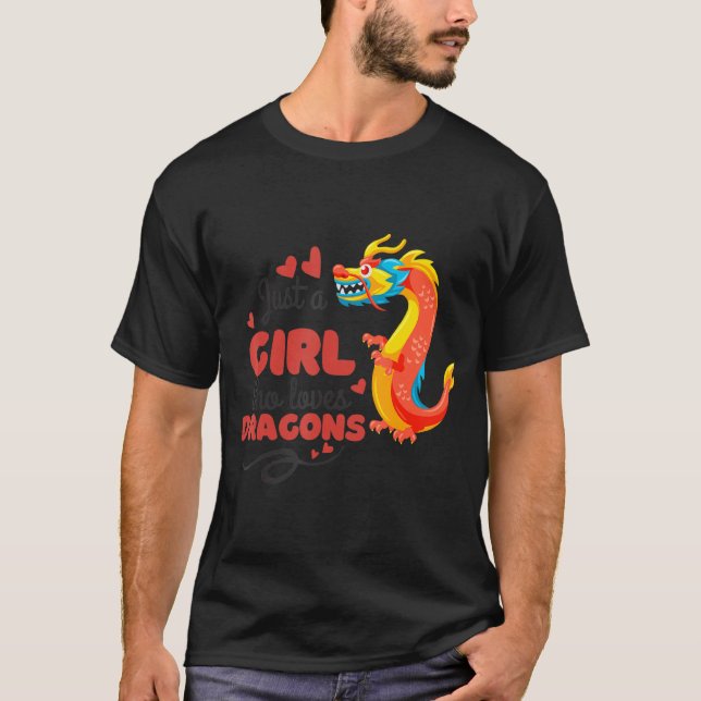 Bara en flicka som Kärlek Red Dragons sjunker i Kä T Shirt (Framsida)