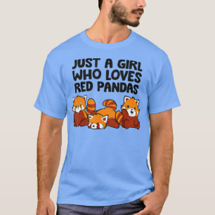 Bara en flicka som Kärlek Red Pandas Cute Red Pand T Shirt