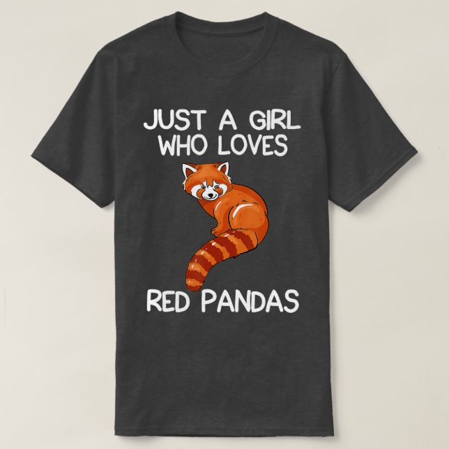 Bara en flicka som Kärlek Red Pandas Gift Red Pand T Shirt (Design framsida)