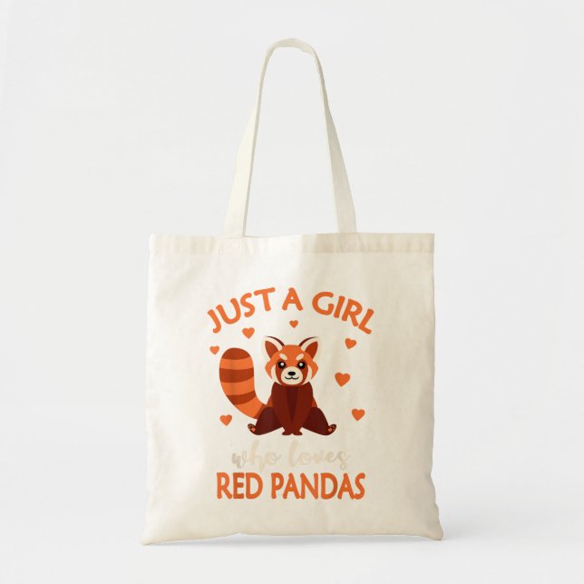 Bara en flicka som Kärlek Red Pandas Red Panda Gir Tygkasse (Framsidan)