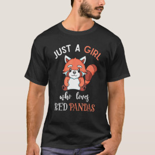Bara en flicka som Kärlek Red Pandas Wildlife Anim T Shirt