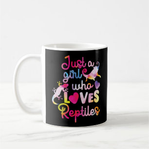 Bara en flicka som Kärlek reptiles Lizard Watercol Kaffemugg