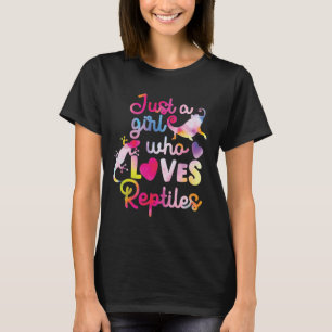 Bara en flicka som Kärlek reptiles Lizard Watercol T Shirt