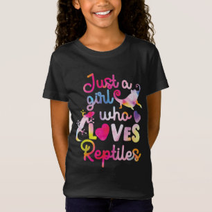 Bara en flicka som Kärlek reptiles Lizard Watercol T Shirt