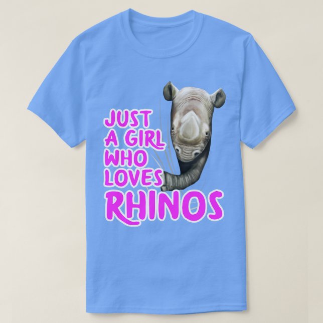 Bara en flicka som Kärlek Rhinos T Shirt (Design framsida)