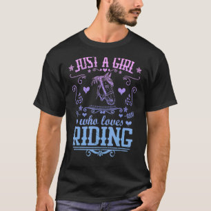 Bara en flicka som Kärlek Riding Horse Equestrian T Shirt
