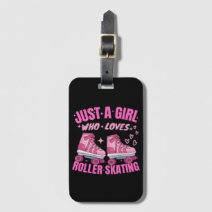 Bara en flicka som Kärlek Roller Skating Bagagebricka