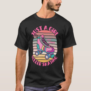 Bara en flicka som Kärlek Roller Skating Retro Rol T Shirt