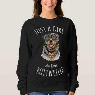 Bara en flicka som Kärlek Rottweiler Best Hund äls T Shirt