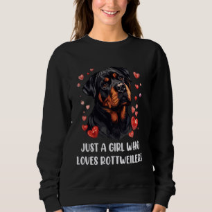 Bara en flicka som Kärlek Rottweilers - Funny Rott T Shirt