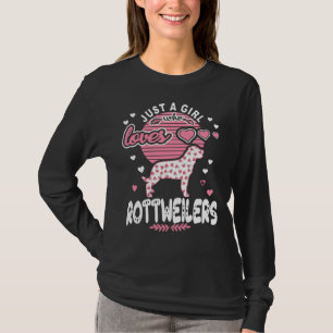 Bara en flicka som Kärlek Rottweilers Rottweiler p T Shirt