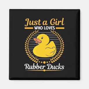 Bara en flicka som Kärlek Rubber Anka Magnet
