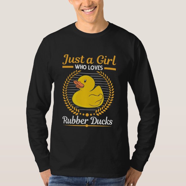 Bara en flicka som Kärlek Rubber Anka T Shirt (Framsida)