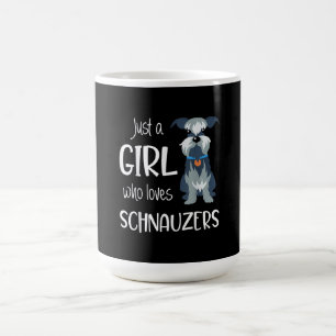 Bara en flicka som kärlek schnauzers hund _ schnau kaffemugg