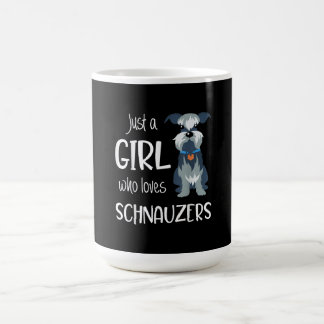 Bara en flicka som kärlek schnauzers hund _ schnau kaffemugg