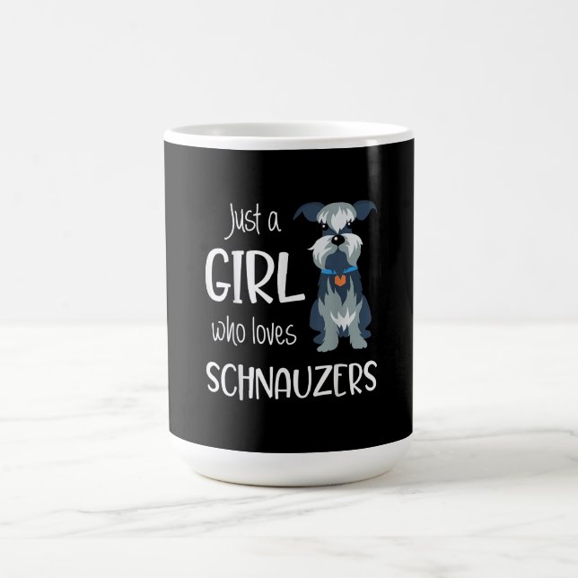 Bara en flicka som kärlek schnauzers hund _ schnau kaffemugg (Center)