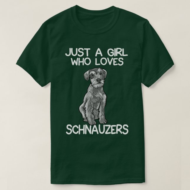Bara en flicka som Kärlek Schnauzers T Shirt (Design framsida)