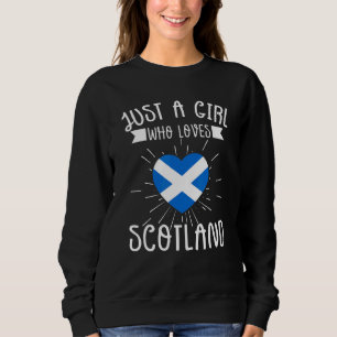 Bara en flicka som Kärlek Scotland Girl Flagga T Shirt