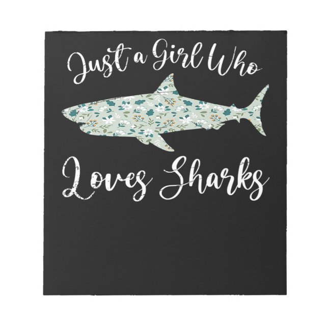 Bara en flicka som Kärlek Sharks - ger havshajen Anteckningsblock (Framsida)