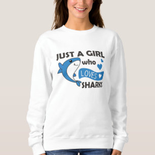 Bara en flicka som Kärlek Sharksars en underlig ha T Shirt