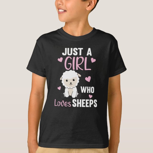 Bara en flicka som Kärlek Sheeps - Svettfår T Shirt (Framsida)
