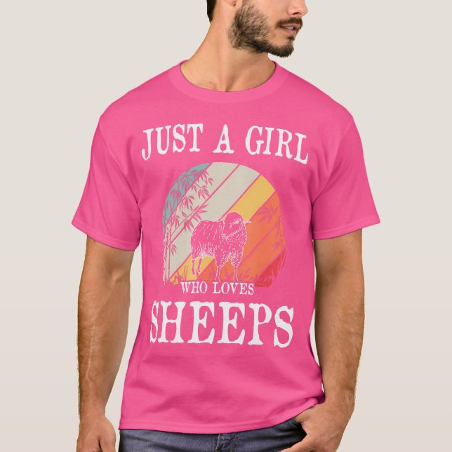 Bara en flicka som Kärlek Sheeps T Shirt (Framsida)