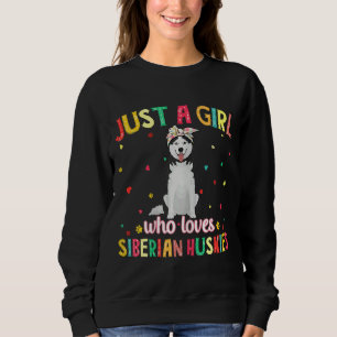 Bara en flicka som Kärlek Siberian husky Hund T Shirt