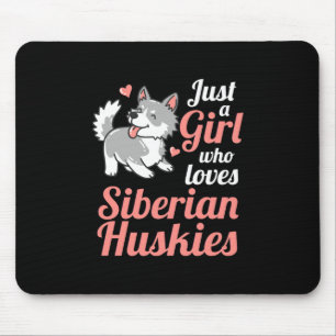 Bara en flicka som Kärlek Siberian husky Musmatta