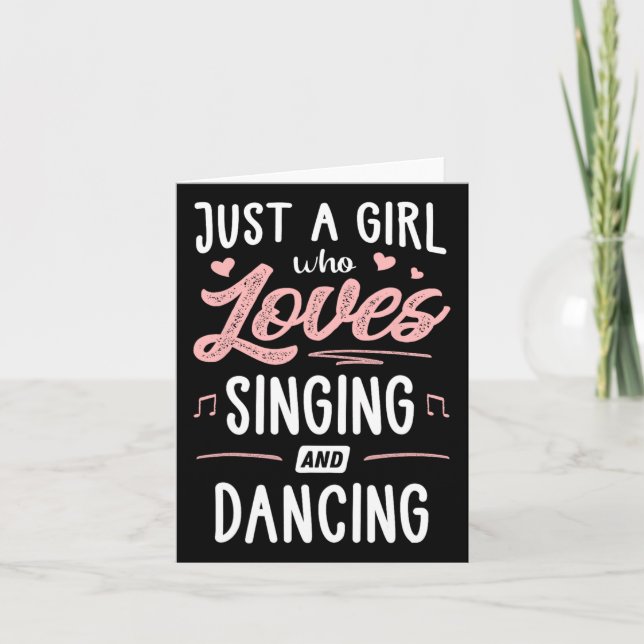 Bara en flicka som Kärlek sjunger och dansar idag Kort (Framsida)
